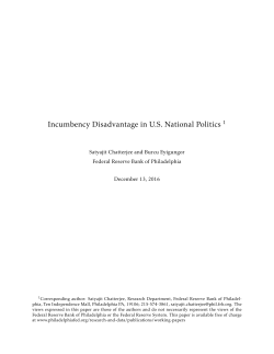 Incumbency Disadvantage in US National Politics 1