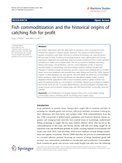 Fish commoditization and the historical origins of catching fish for