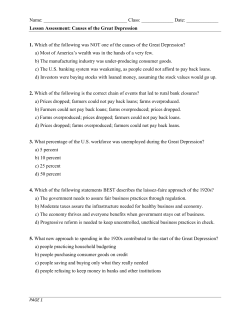 Causes of the Great Depression
