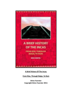 A Brief History Of The Incas by Brien Foerster