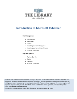 Introduction to Microsoft Publisher