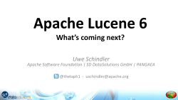 Apache Lucene 6 - Berlin Buzzwords