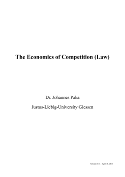 The Economics of Competition (Law)