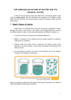 THE CORPUSCULAR NATURE OF MATTER AND ITS PHYSICAL