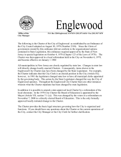 the englewood charter - City of Englewood, NJ