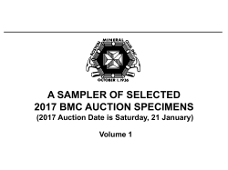 2017 BMC AUCTION SPECIMENS
