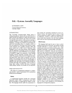 SAL-Systems Assembly Languages