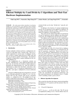 Efficient Multiply-by-3 and Divide-by