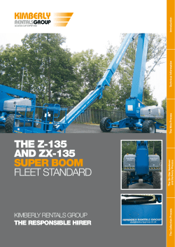 THE Z-135 AND ZX-135 SUPER BOOM FLEET STANDARD