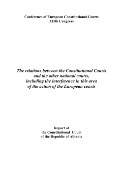 The relations between the Constitutional Courts and the other