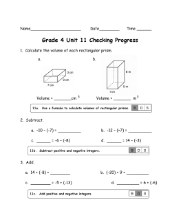 Grade 4 Unit 11 Checking Progress