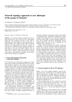 Network topology approach to new allotropes of the group 14