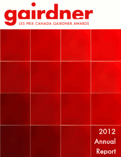2012 Annual Report - Gairdner Foundation