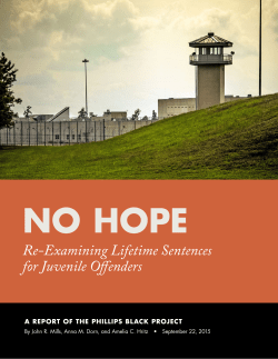Re-Examining Lifetime Sentences for Juvenile