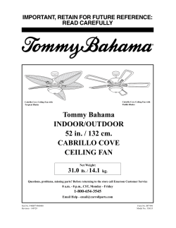Tommy Bahama INDOOR/OUTDOOR 52 in. / 132 cm. CABRILLO