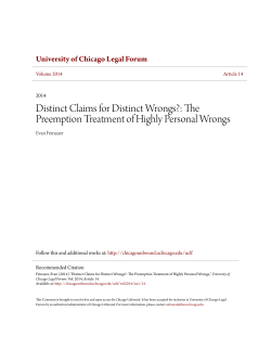 Distinct Claims for Distinct Wrongs?: The