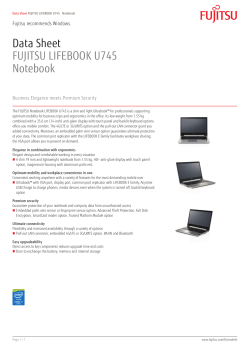 Data Sheet FUJITSU LIFEBOOK U745 Notebook