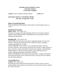 The Story of Sojourner Truth Lesson Plan