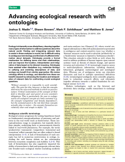 Advancing ecological research with ontologies