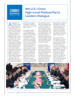 8th US-China High-Level Political Party Leaders