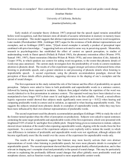 Abstractions or exemplars? How contextual information filters the