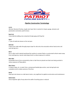 Pipeline Construction Terminology