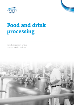 Food and drink processing