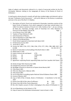 Index of subjects and documents referred to in a