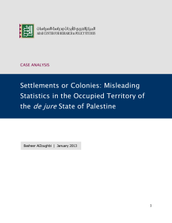Settlements or Colonies: Misleading Statistics in the Occupied