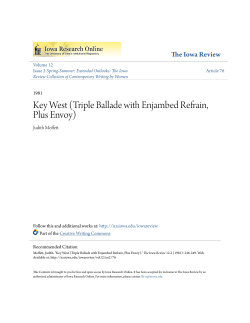 Key West (Triple Ballade with Enjambed Refrain, Plus Envoy)