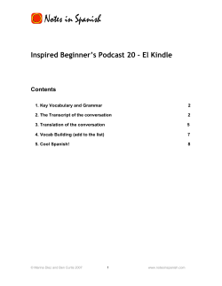 Inspired Beginner`s Podcast 20 &ndash; El Kindle