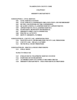 Chapter 5 Sheriff`s Department