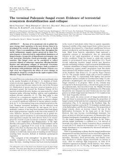 The terminal Paleozoic fungal event: Evidence of terrestrial