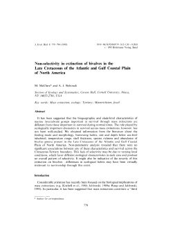 Non-selectivity in extinction of bivalves in the Late Cretaceous of the