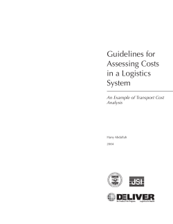 Guidelines for Assessing Costs in a Logistics System: An Example of