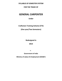 Carpenter - Directorate General of Training