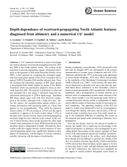 Depth dependence of westward-propagating North Atlantic features