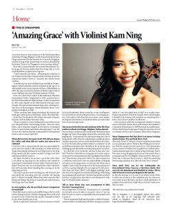 `Amazing Grace` with Violinist Kam Ning