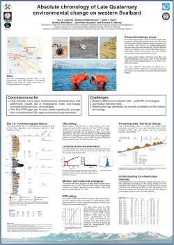 Absolute chronology of Late Quaternary environmental change on