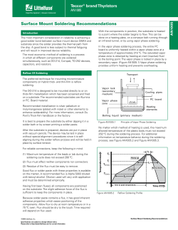 Teccor&reg; brand Thyristors Surface Mount Soldering