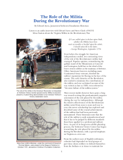 The Role of the Militia During the Revolutionary War