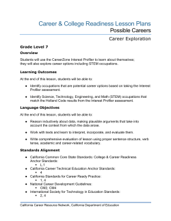 Possible Careers - California Career Resource Network