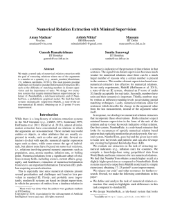 Numerical Relation Extraction with Minimal Supervision
