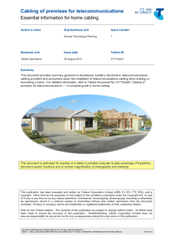Cabling of premises for telecommunications