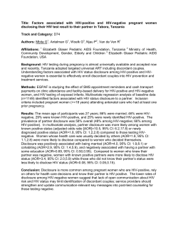 Factors associated with HIV-positive and HIV