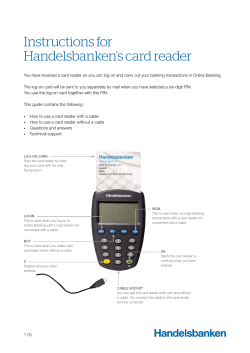 Instructions for Handelsbanken`s card reader