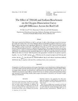 The Effect of THAM and Sodium Bicarbonate on the Oxygen