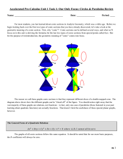 Accelerated Pre-Calculus Unit 1 Task 1: Our Only Focus: Circles