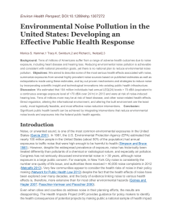 Environmental Health Perspectives Environmental Noise Pollution