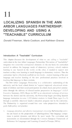 LOCALIZING SPANISH IN THE ANN ARBOR LANGUAGES